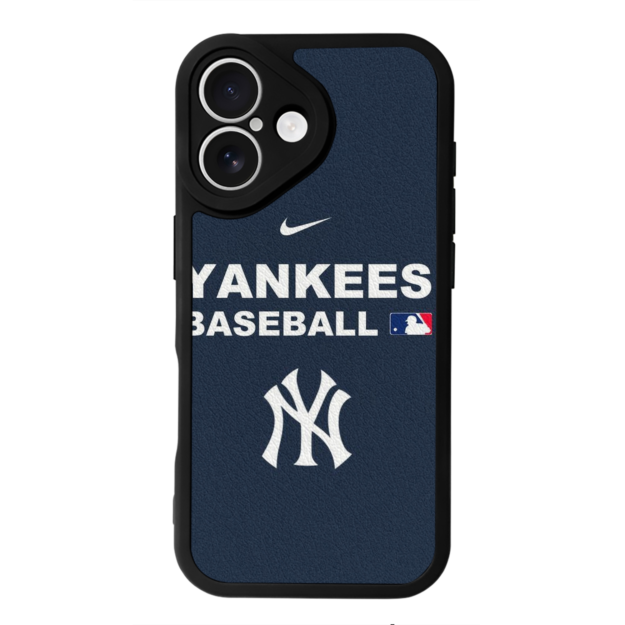 New York Yankees 214 IPhone 16 Silicone Leather Case – UV Print, Lambskin Texture – Perfect Fit, Wireless Charging Compatible, Scratch Resistant, Precise Cutouts – Stylish Protection For IPhone 16
